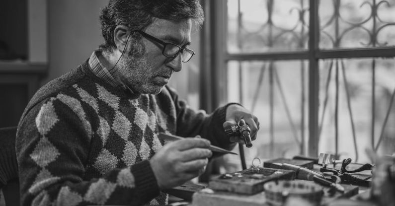 Jewelry Making - Grayscale Photo of Man Holding Tools