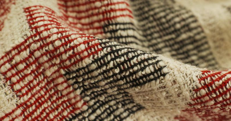 Rugs - White, Black, and Red Textile